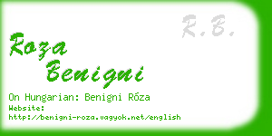 roza benigni business card